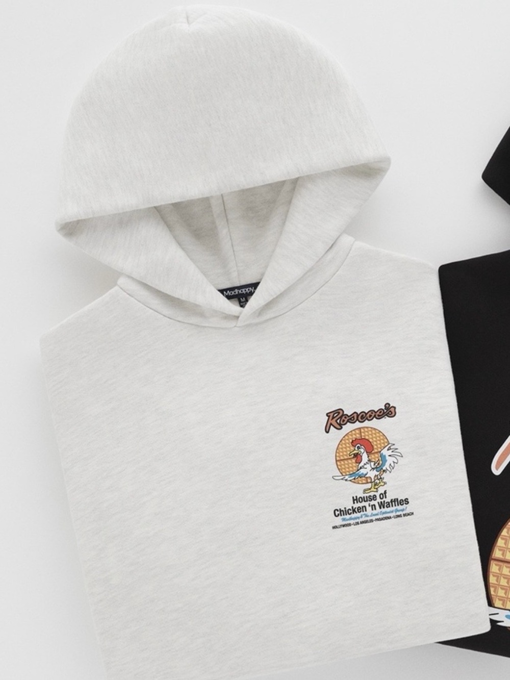 Madhappy Roscoe’s House of Chicken ‘N Waffles Gray Graphic Hoodie Sweatshirt
